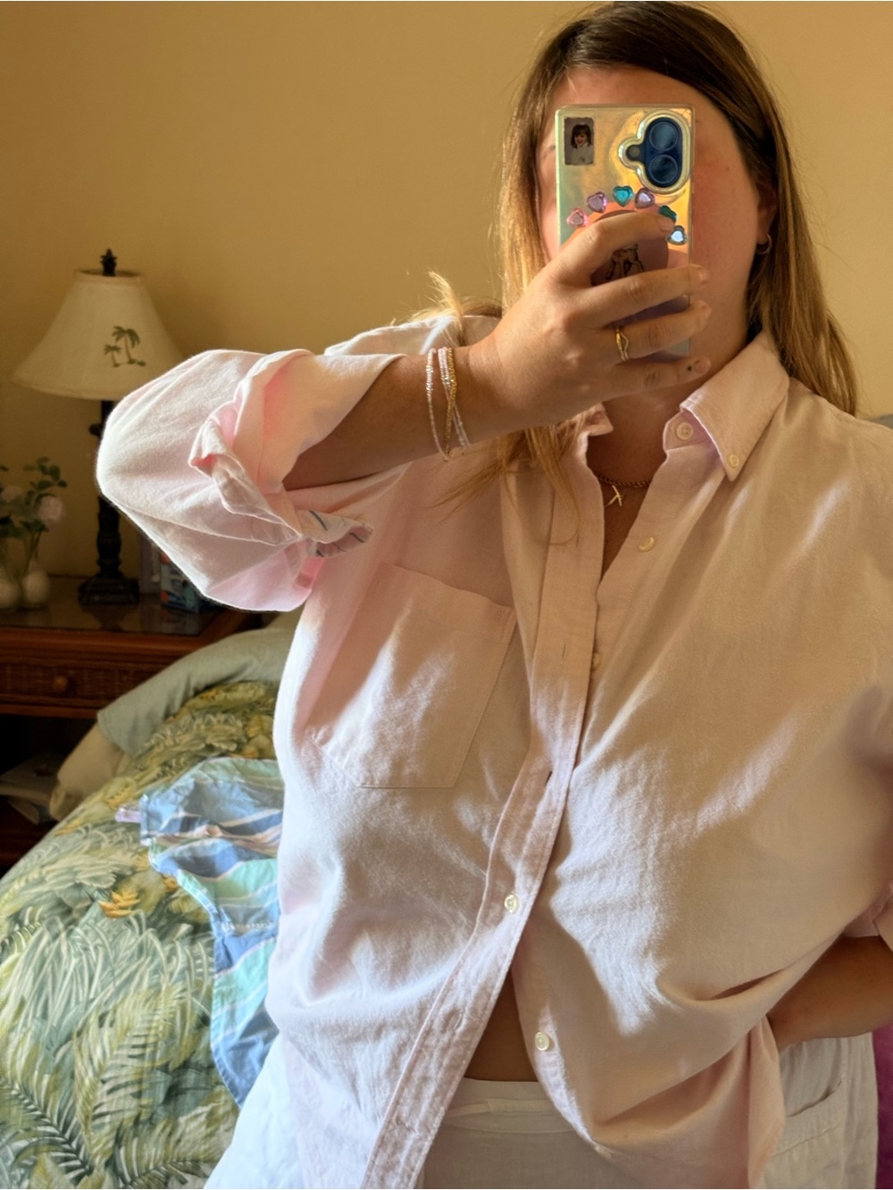 Light pink oversized button down - Picture 4 of 5